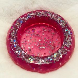 Resin/epoxy ashtray, candle holder